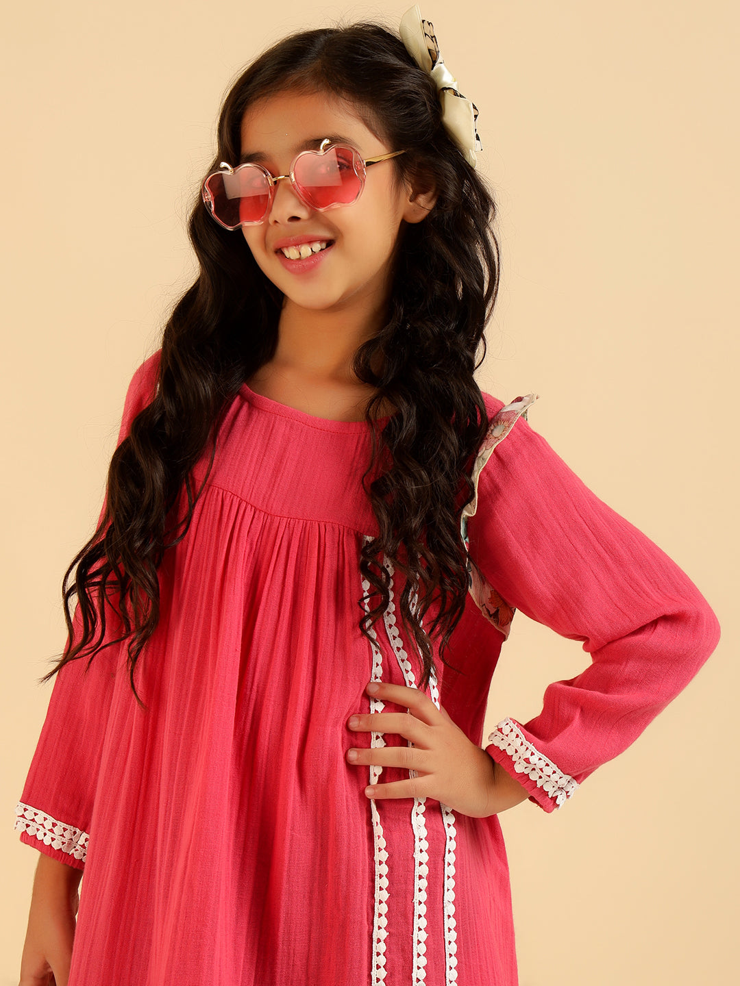 Full Sleeves Pure Cotton Tiered Dress