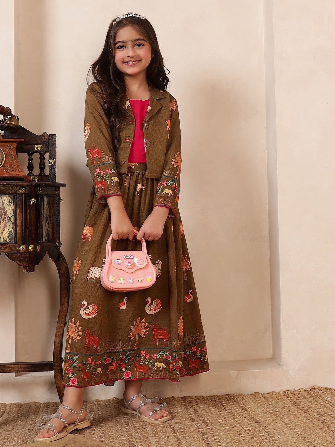 Short Blazer With Skirt Co-Ord Set