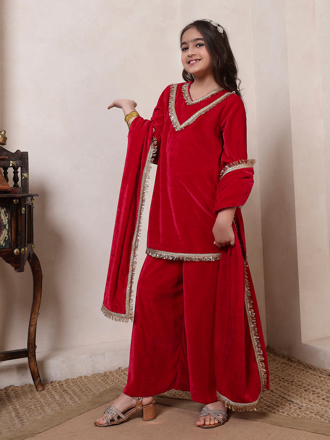 Velvet Magenta 3 Piece Co-ord Set