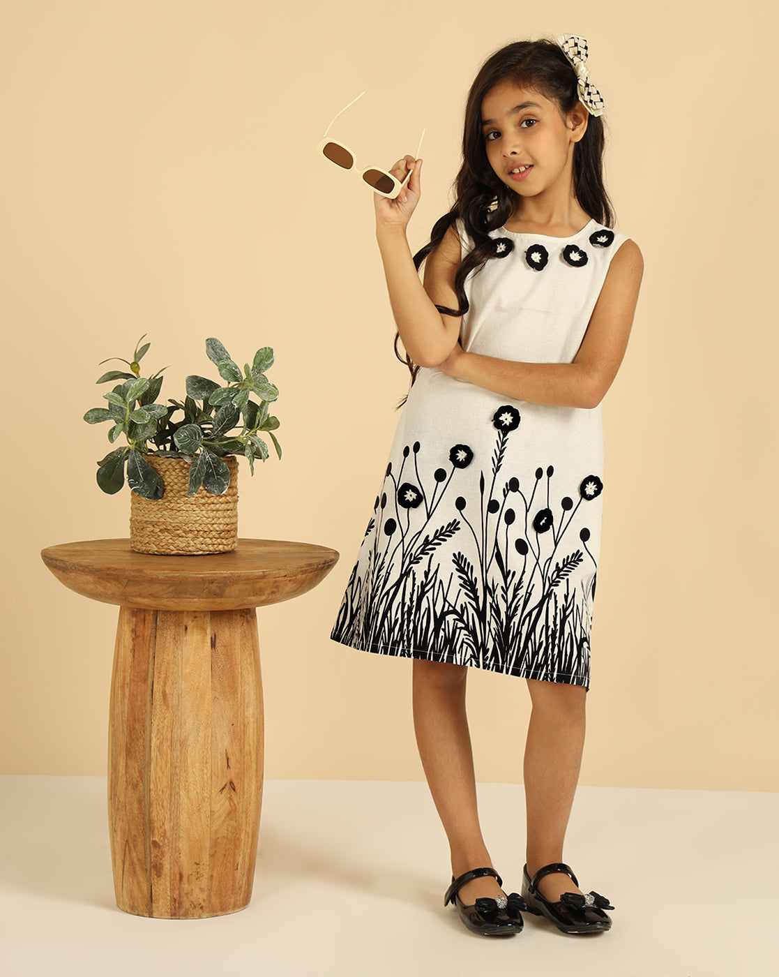 Pure Cotton Handcrafted Floral Printed Girls Dress