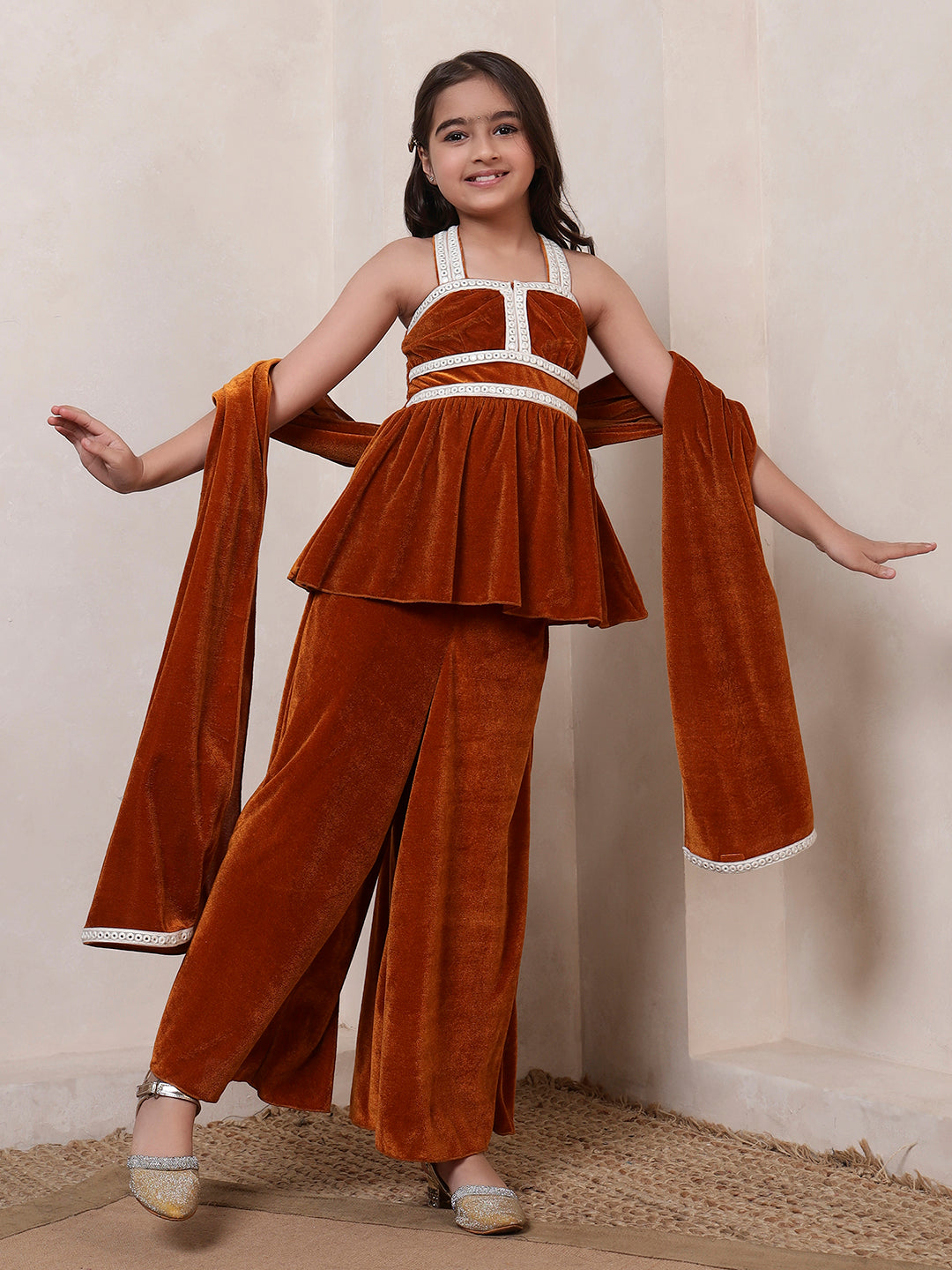 Peplum Style Fusion Co-ord Set