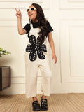 Polka Patch Flower Jumpsuit (T-shirt not included)