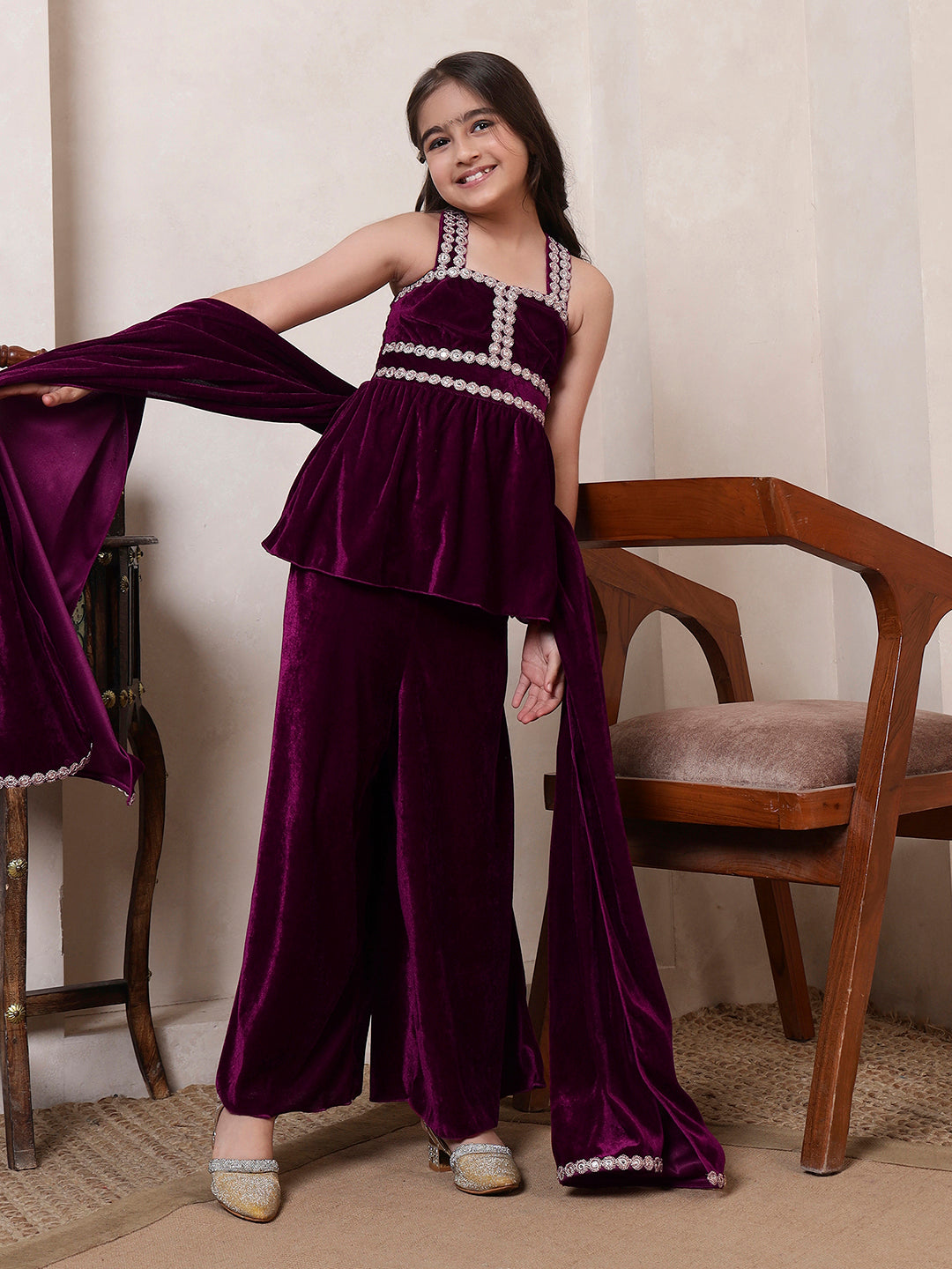 3 Piece Peplum Style Fusion Co-ord Set