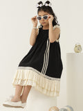 Pure Cotton Schiffli Tiered Dress