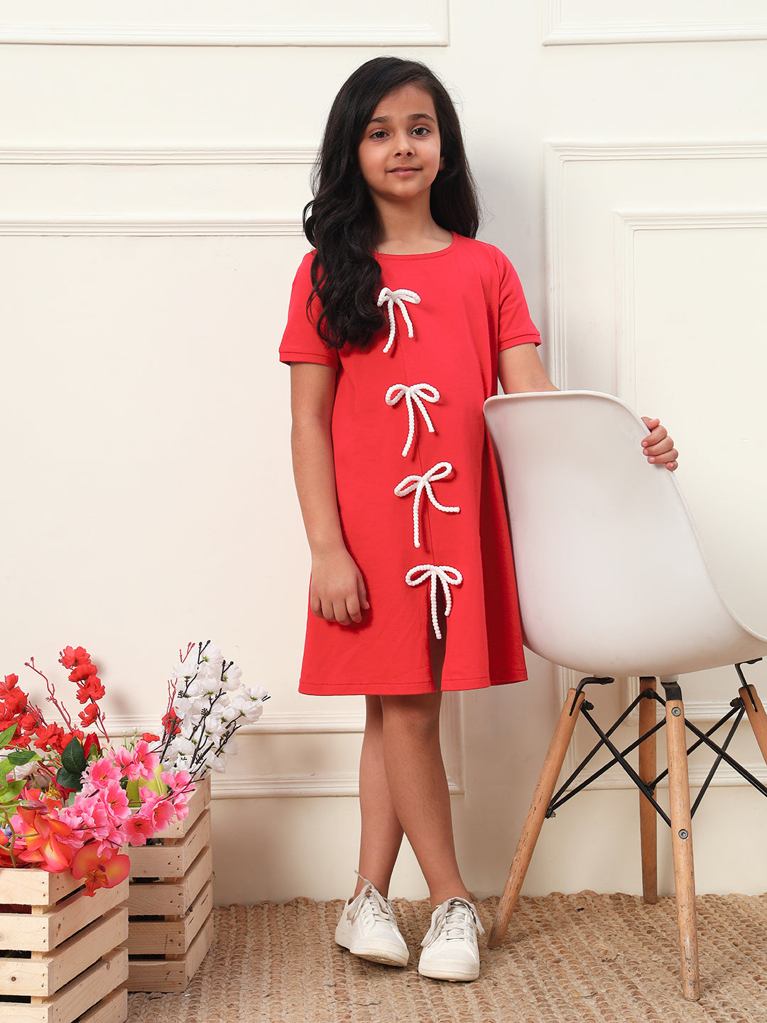 Knot Style Front Slit Dress