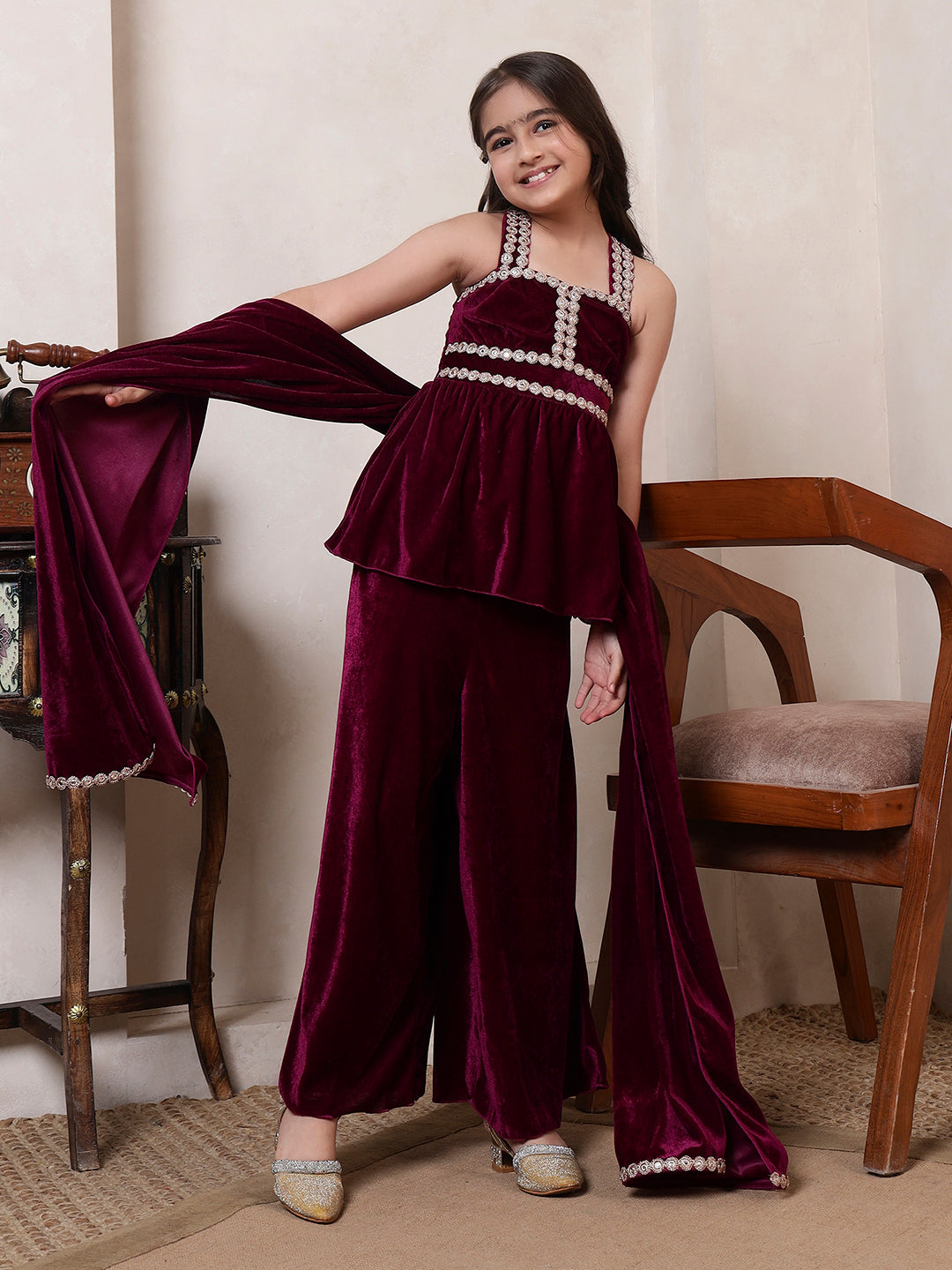 3 Piece Peplum Style Fusion Co-ord Set