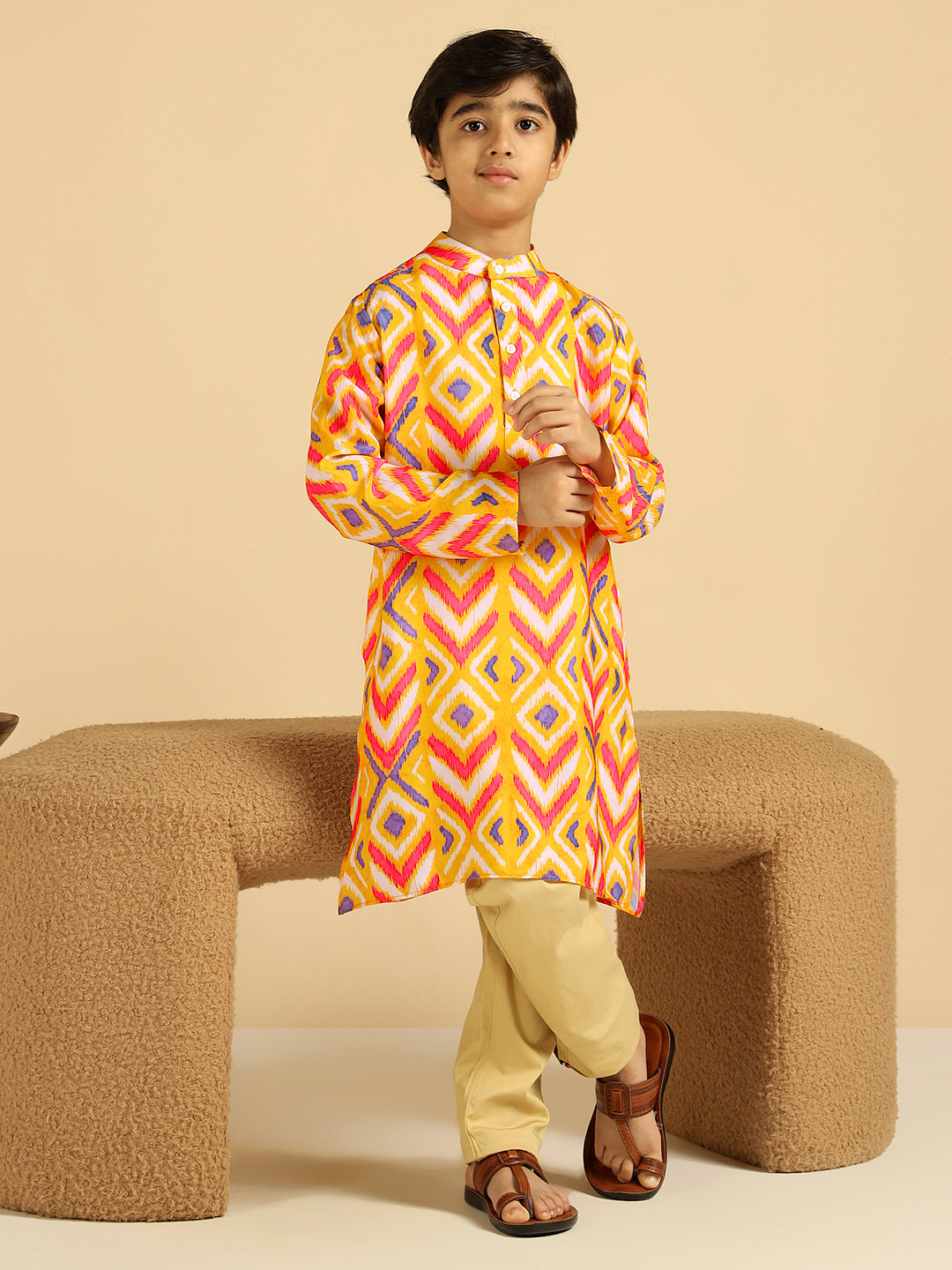 Geometrical Printed Boys Kurta