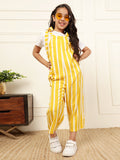Knot Style Lemon Yellow Stripe Jumpsuit (T-shirt not included)
