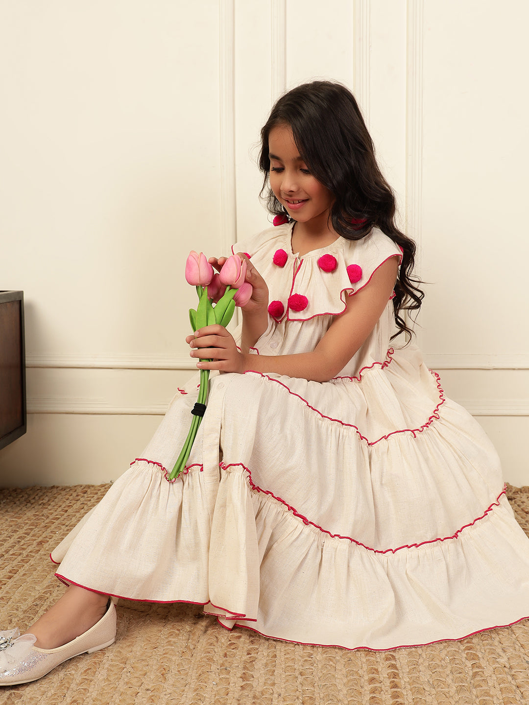 Cotton Flex Shirt Dress For Girls