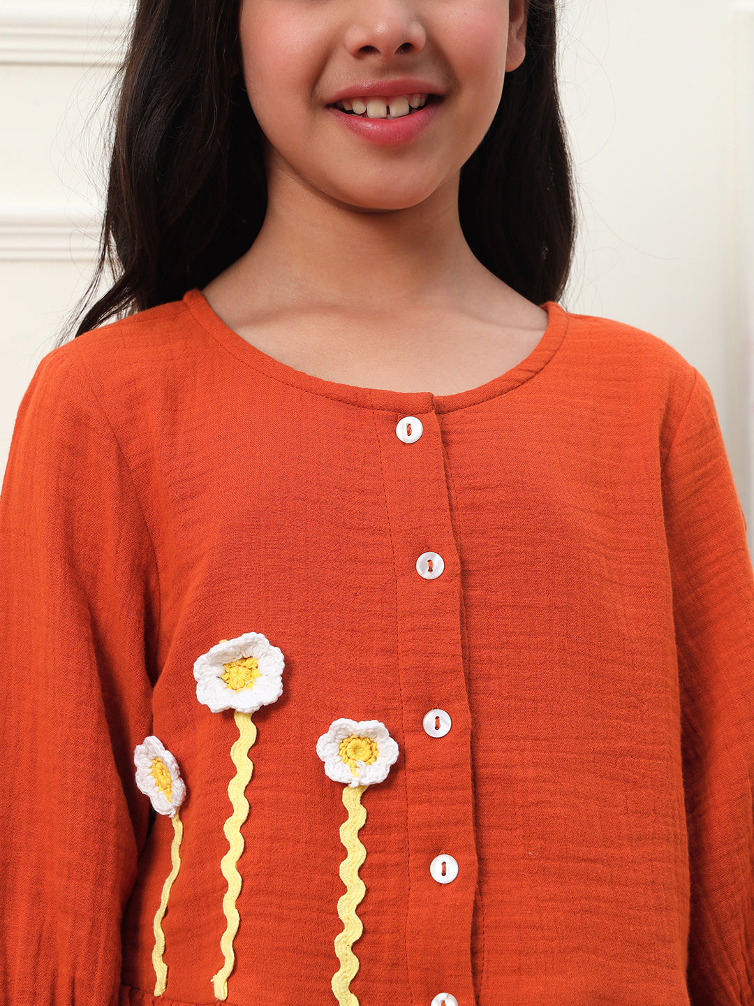 Peplum Shirt With Pants Girls Co-ord Set