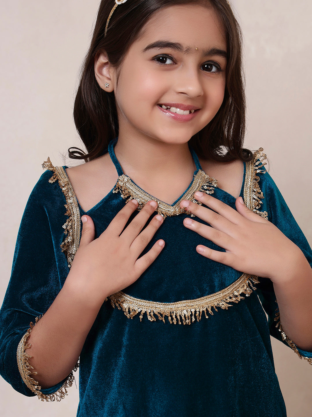 Velvet Kurta With Palazzo Set