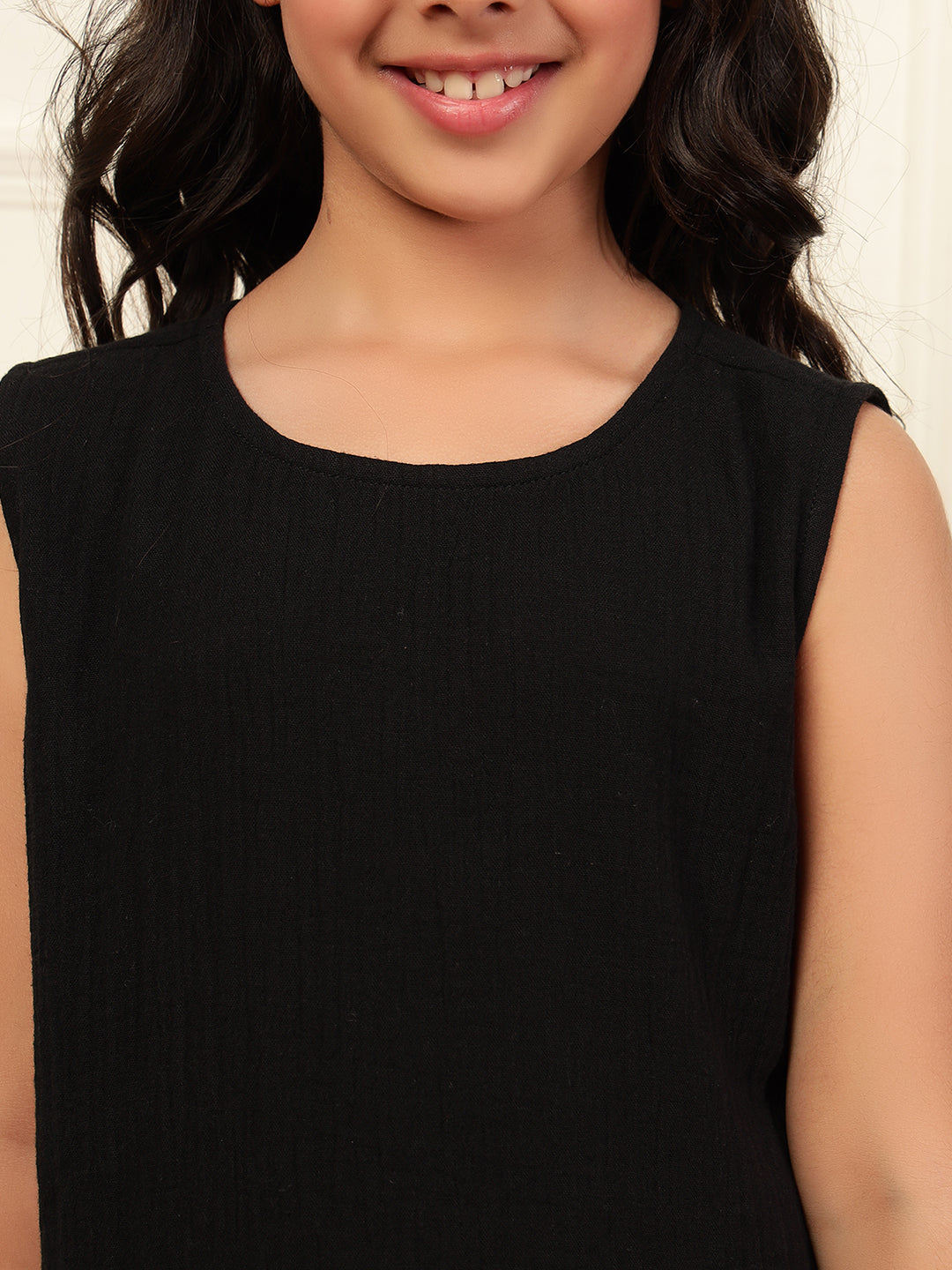 Playful Bunny Patch Cotton Gauze Dress