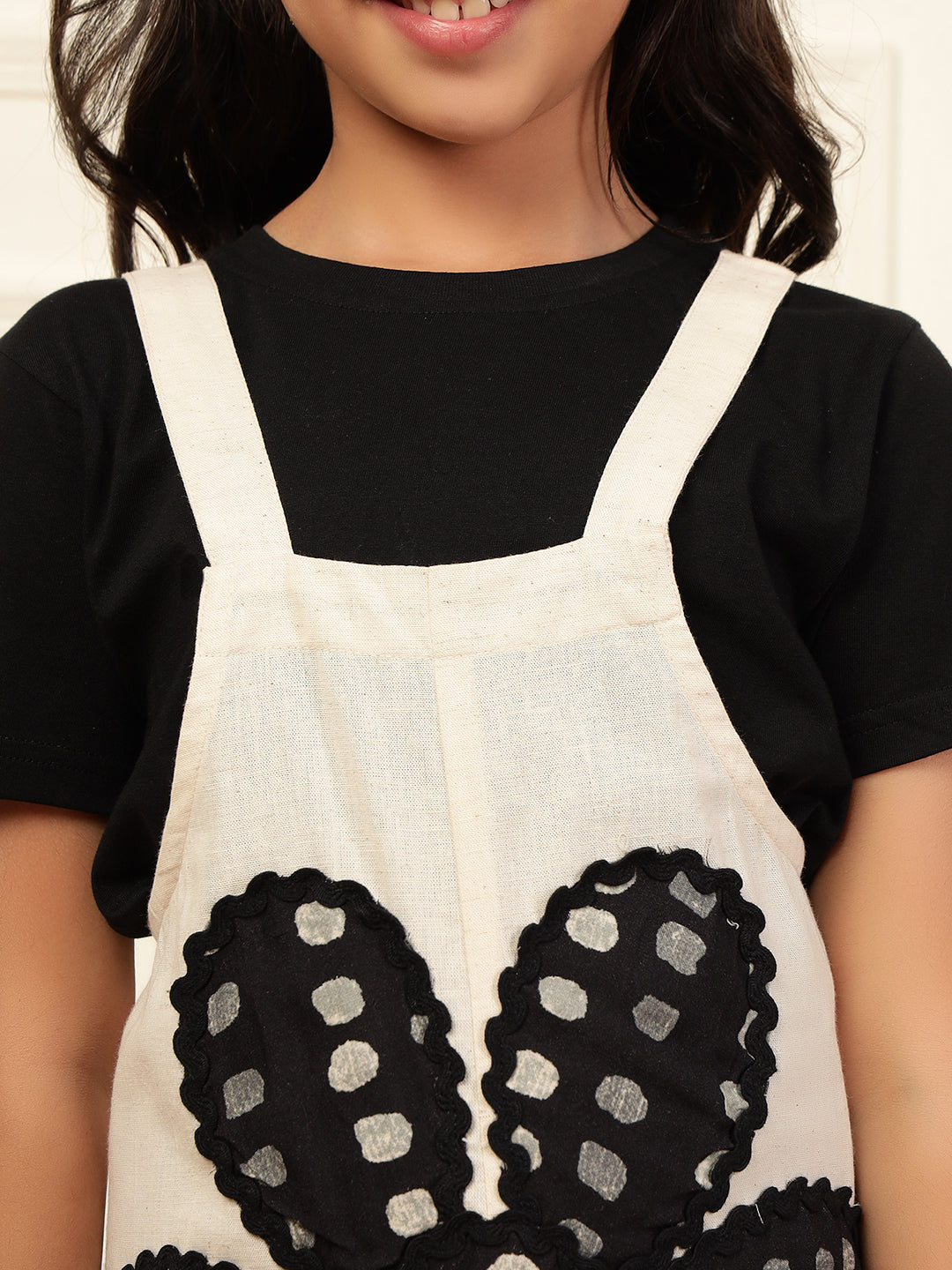 Polka Patch Flower Jumpsuit (T-shirt not included)