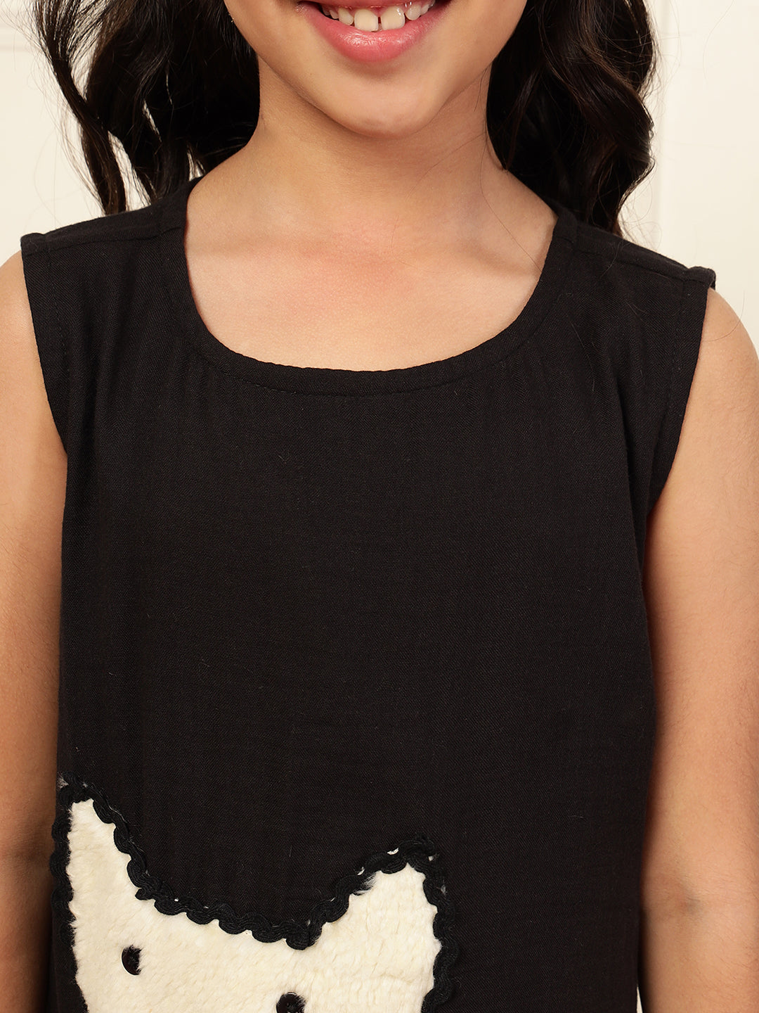 Cotton Gauze A-Line Dress For Girls