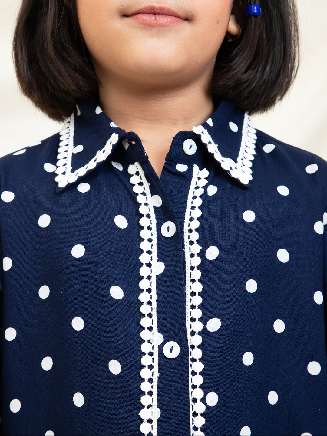 Polka Dots Printed Shirt Dress