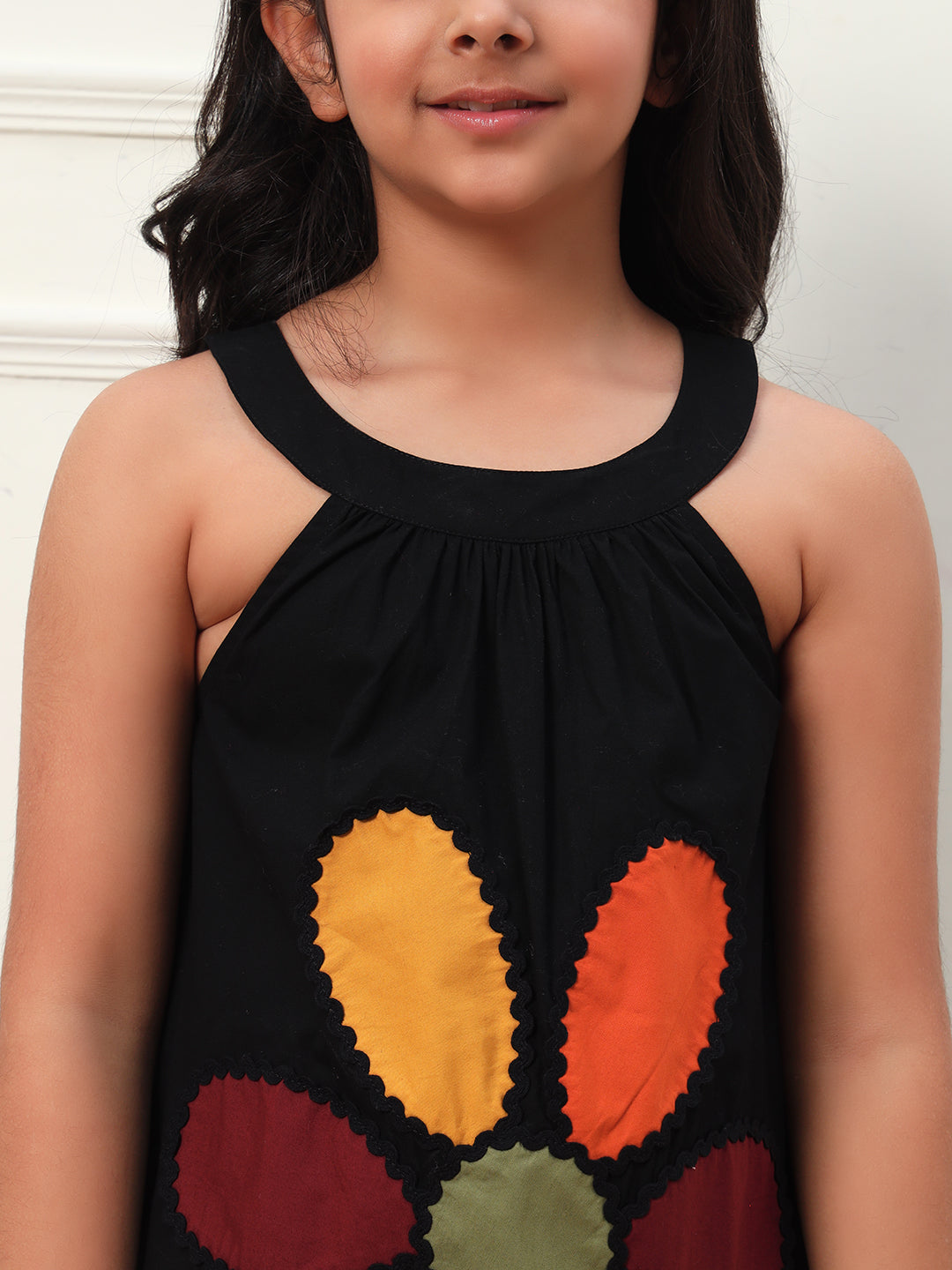 Colorful Flower Motif Dress