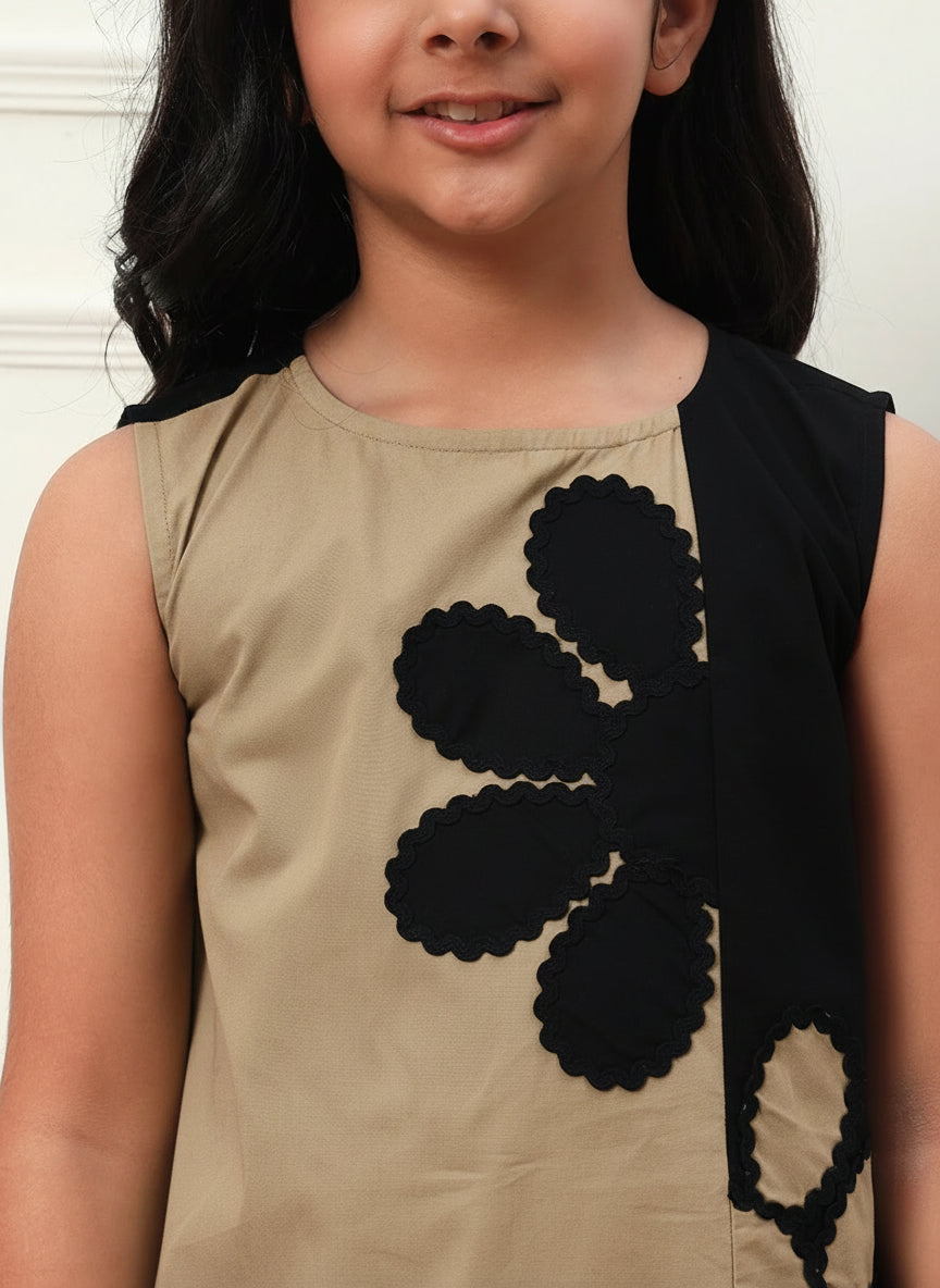 Multicolor Fun Patch Dress For Kids