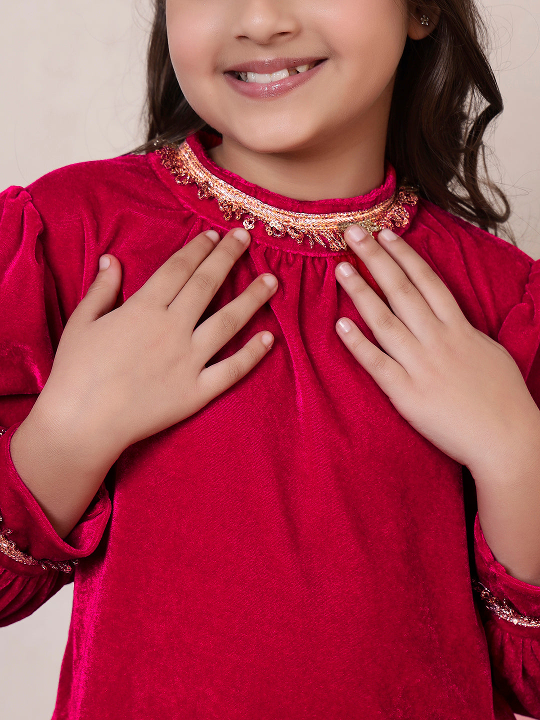 Peach Velvet 2 Piece Co-ord Set