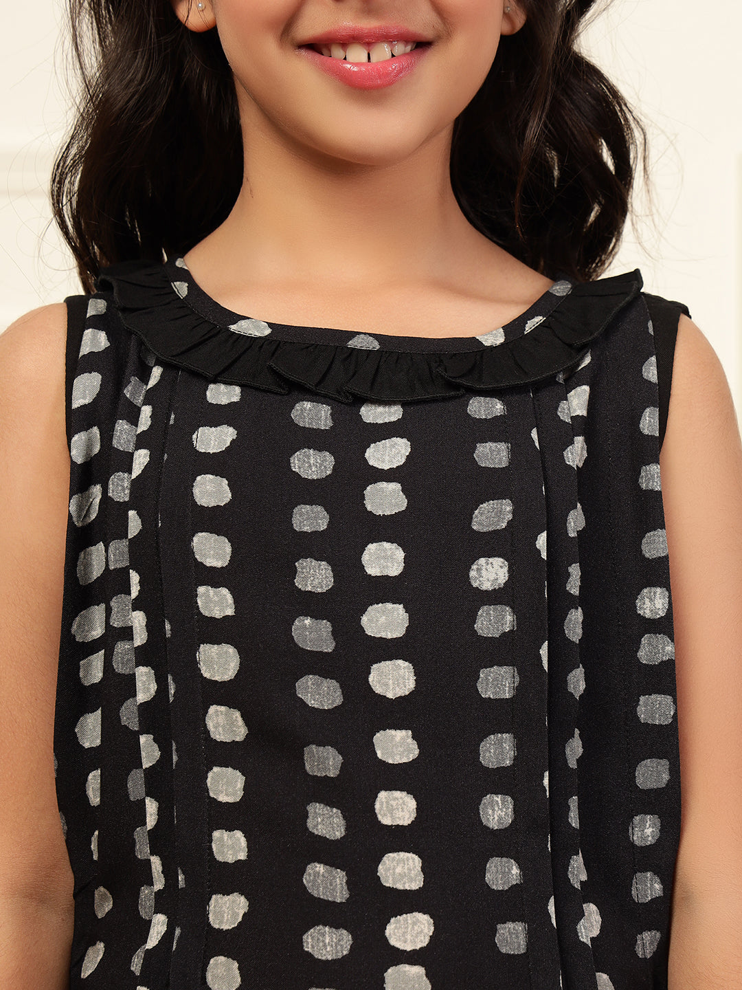 A-Line Polka Dots Knot Dress