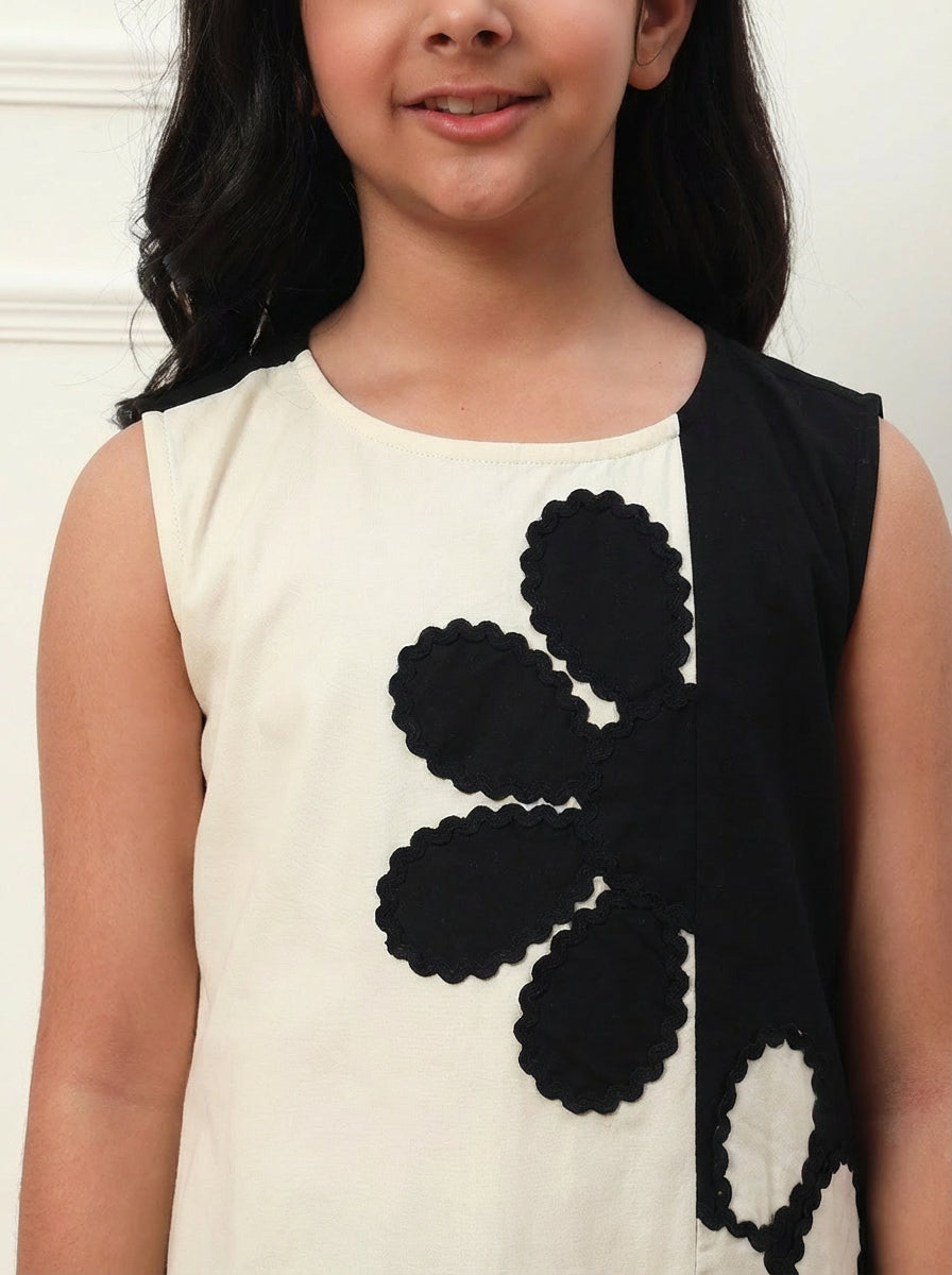 Multicolor Fun Patch Dress For Kids