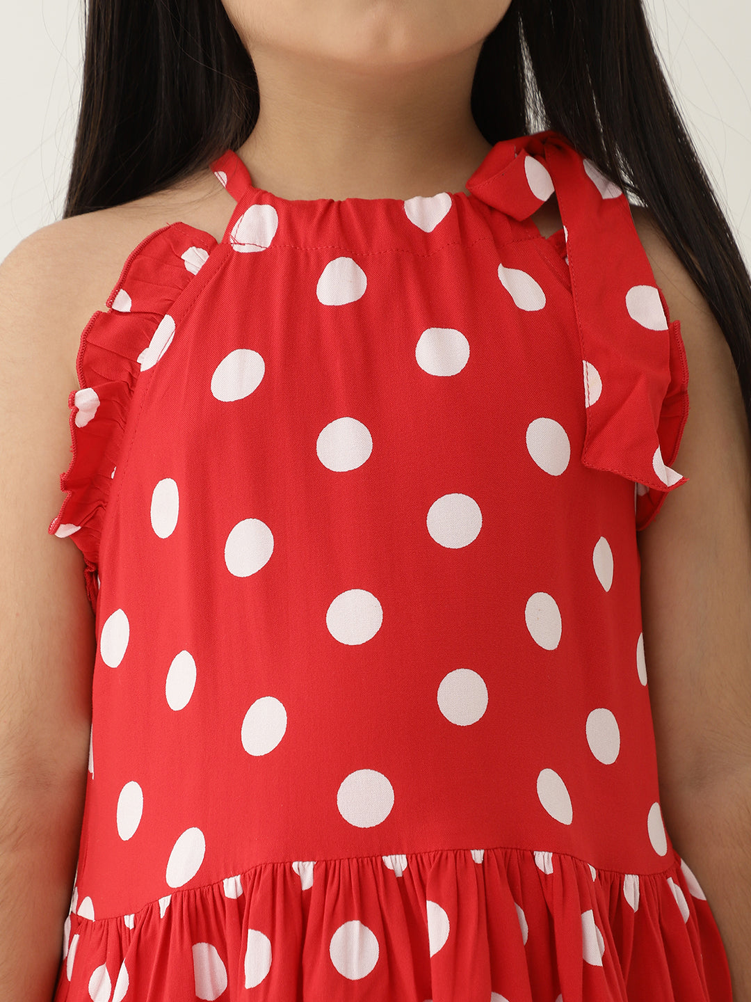 Pure Rayon Halter Neck Peplum Top With Shorts