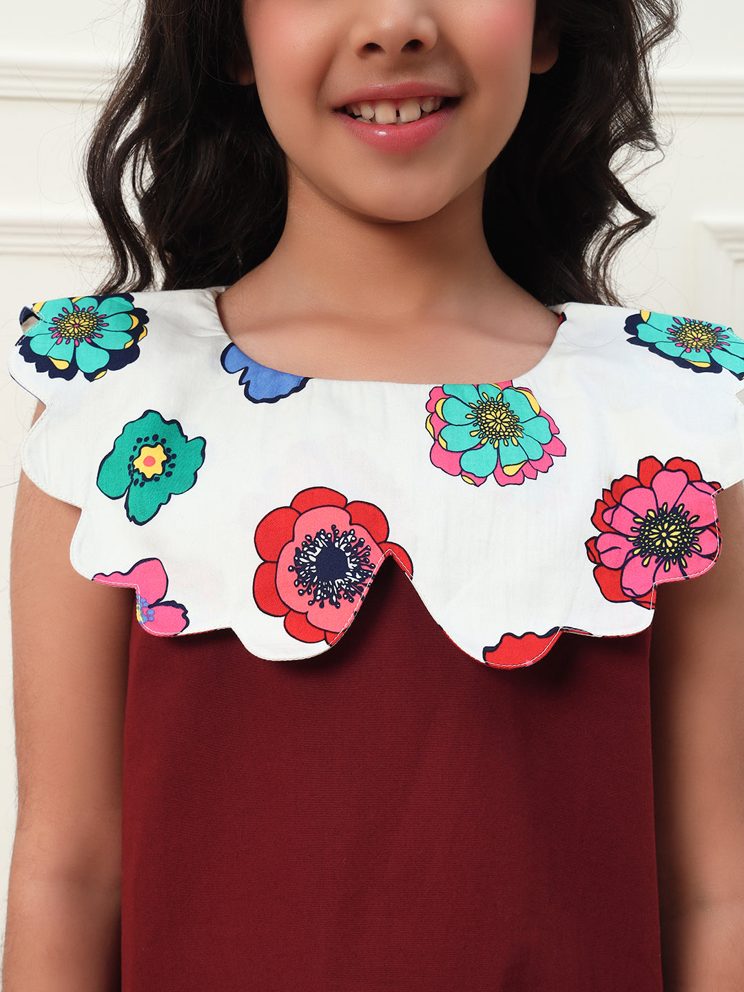 Scalloped Collar A-Line Dress