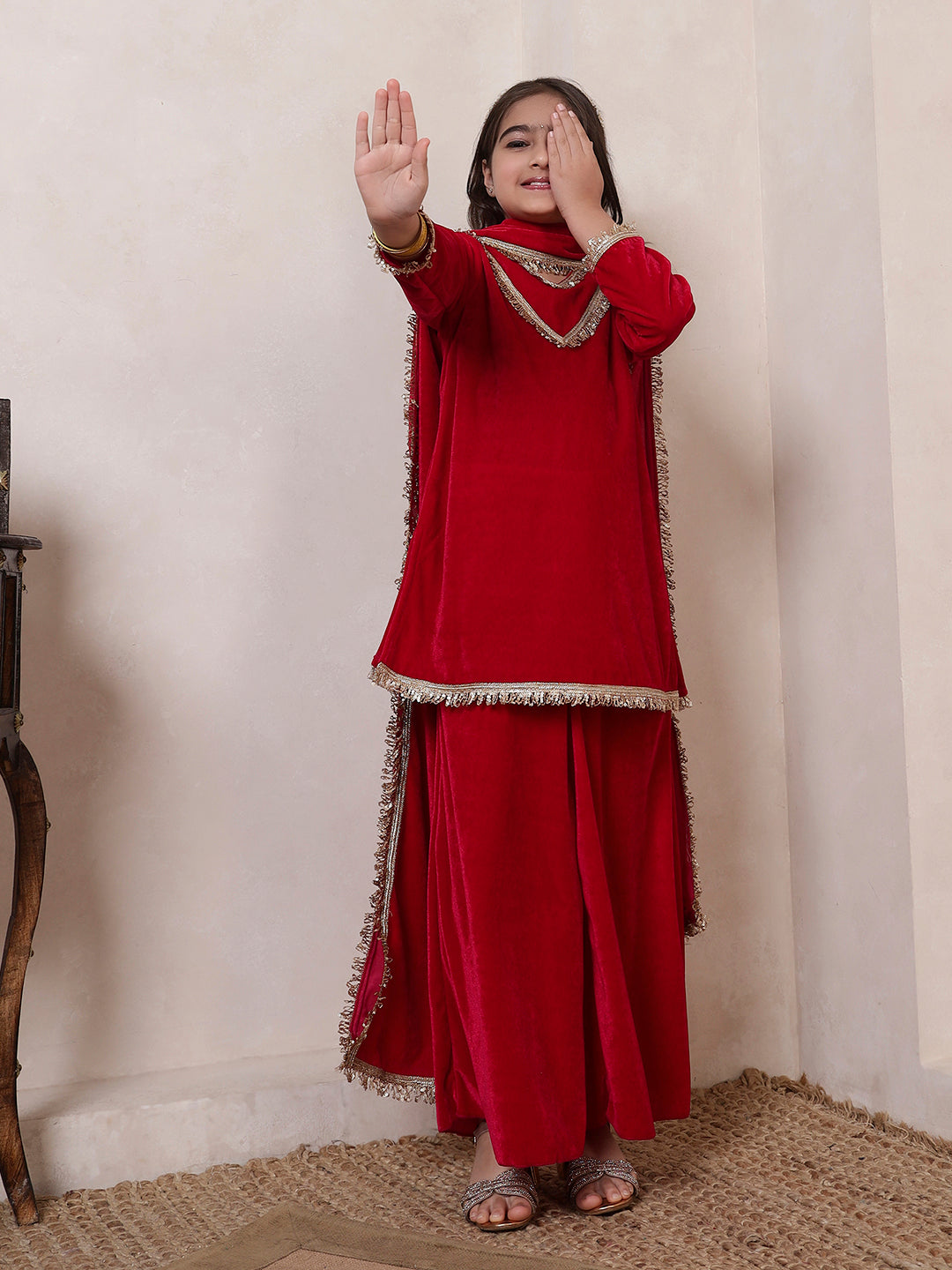 Velvet Magenta 3 Piece Co-ord Set