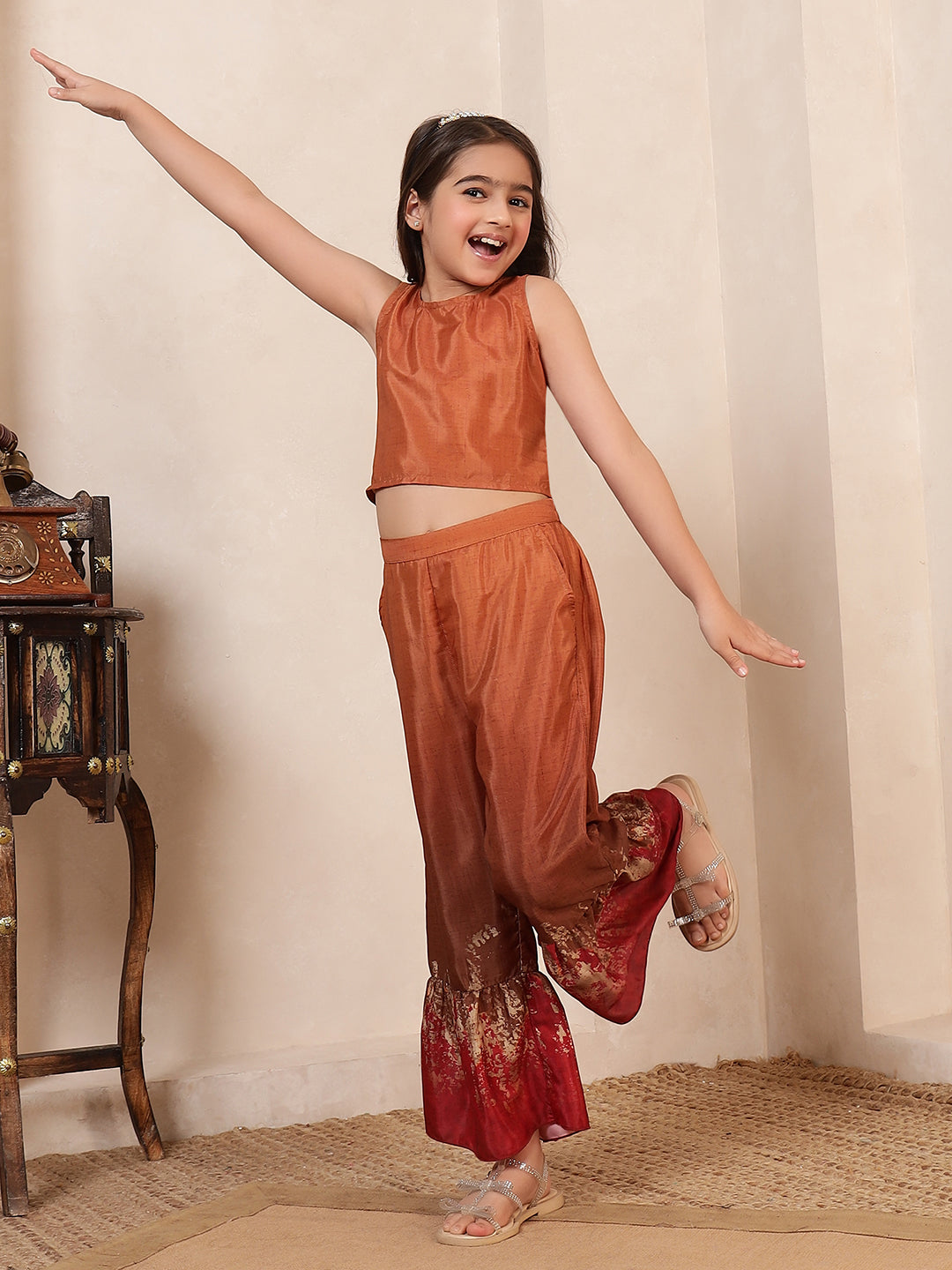 Mustard Tie & Dye 3 Pieces Co-Ord Set