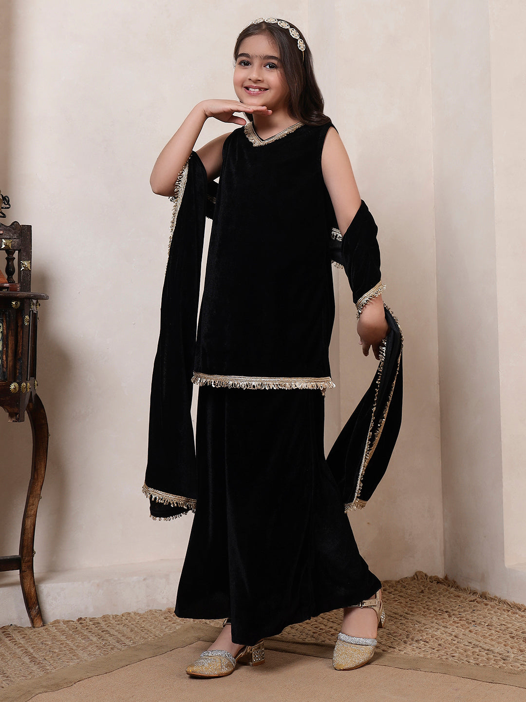 Velvet Black 3 Piece Co-ord Set