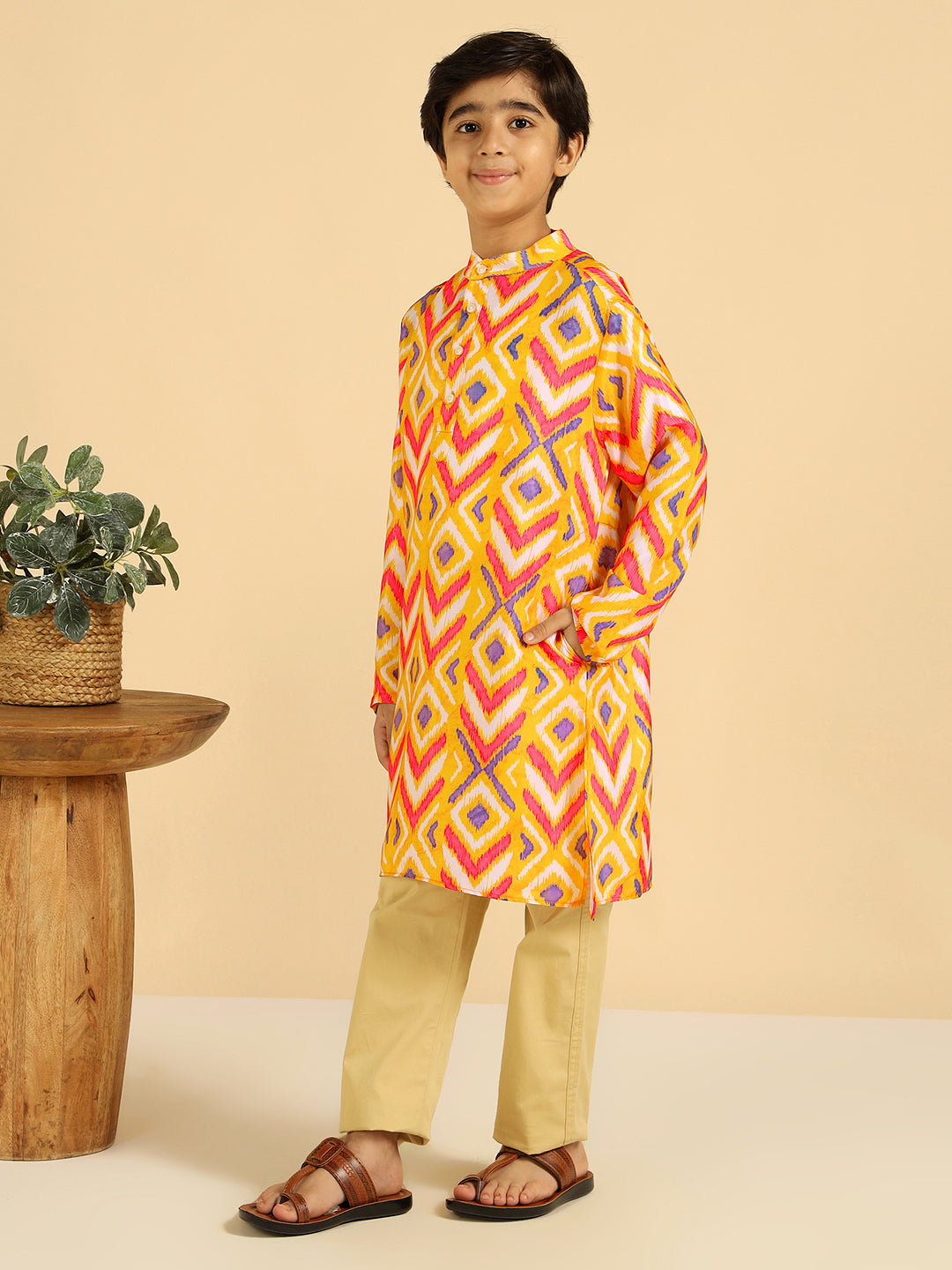 Geometrical Printed Boys Kurta