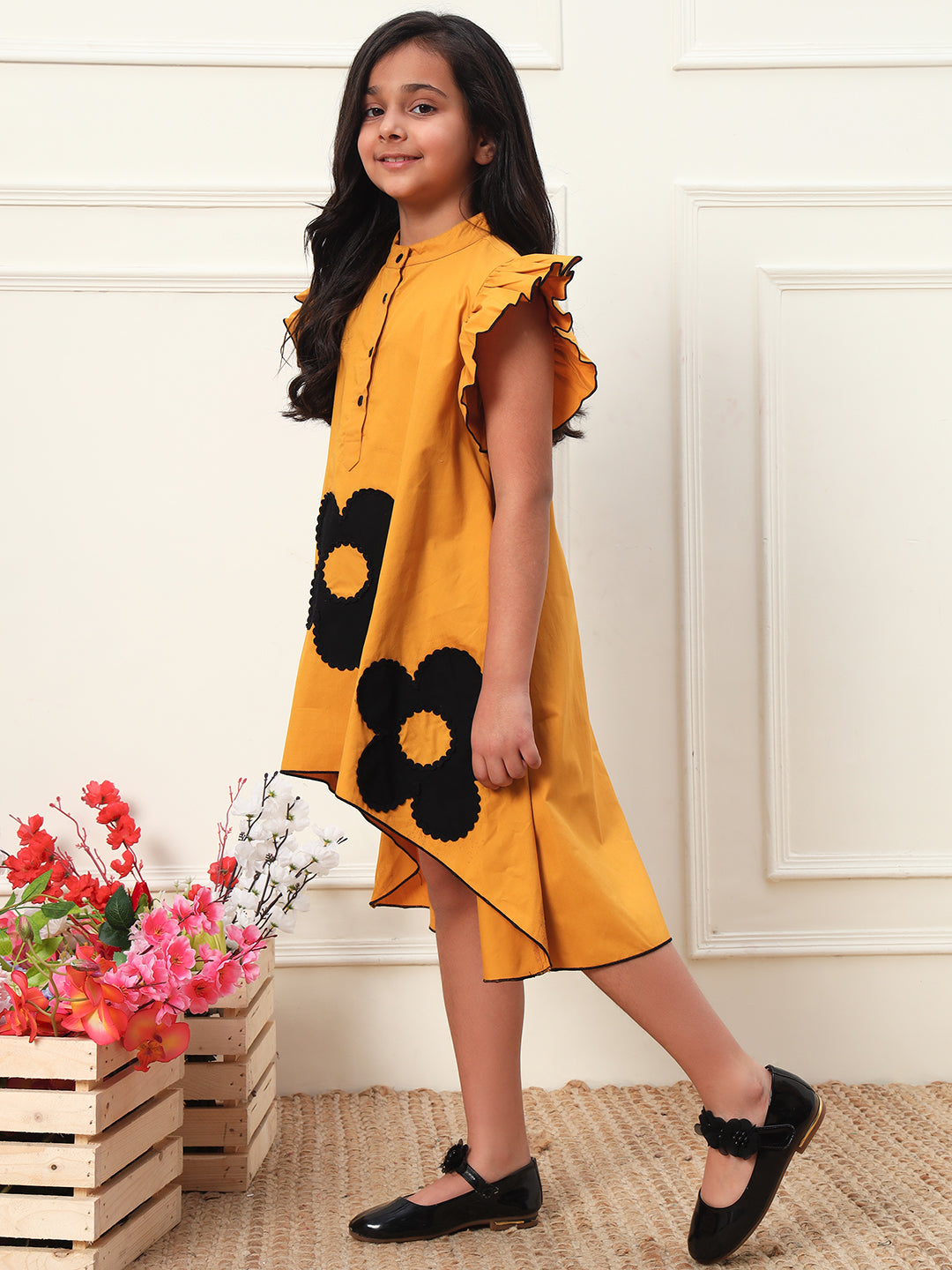 High Low Cotton Dress for Girls