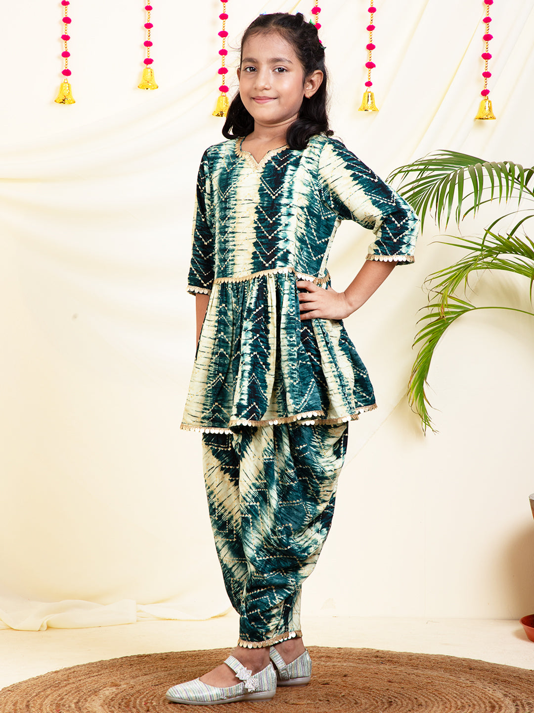 Peplum Top With Dhoti Pants