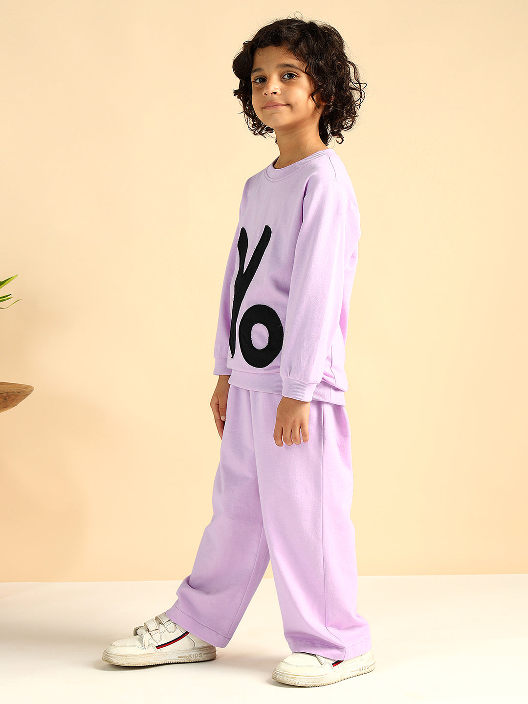 Pure Cotton Lavender Patch Work Boys Co-Ord Set