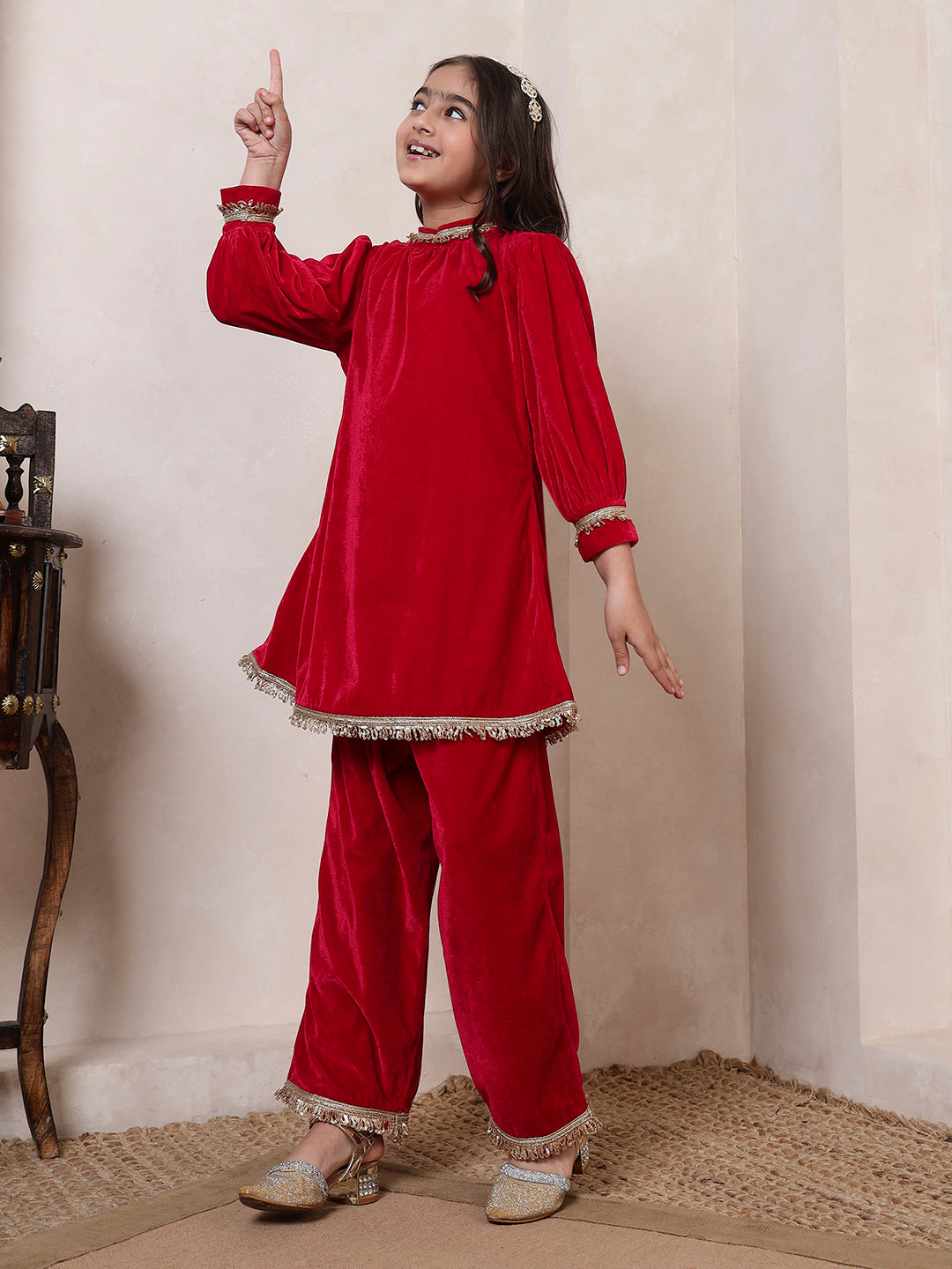 Peach Tissue 3 Piece Co-ord Set