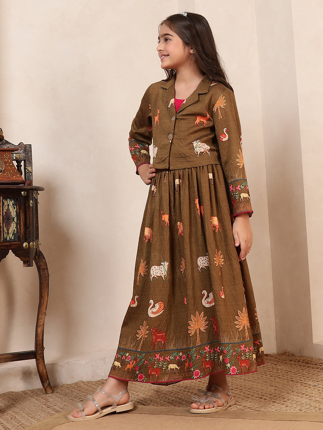 Short Blazer With Skirt Co-Ord Set