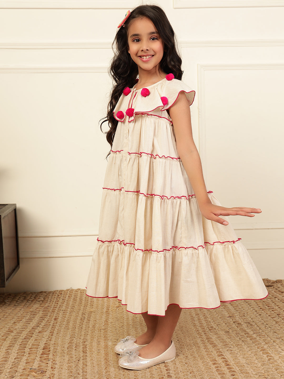 Cotton Flex Shirt Dress For Girls