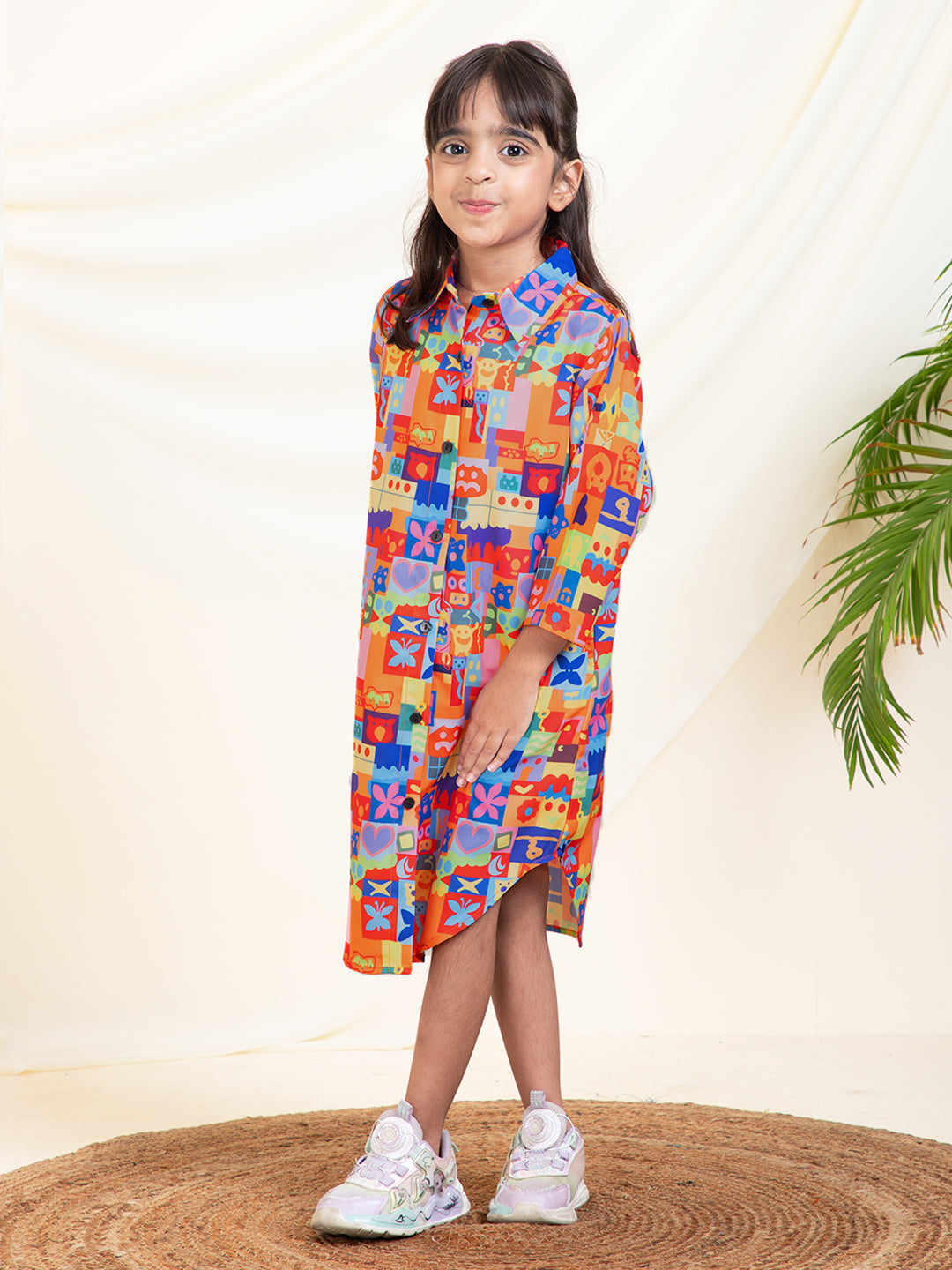 Floral Print Shirt Dress