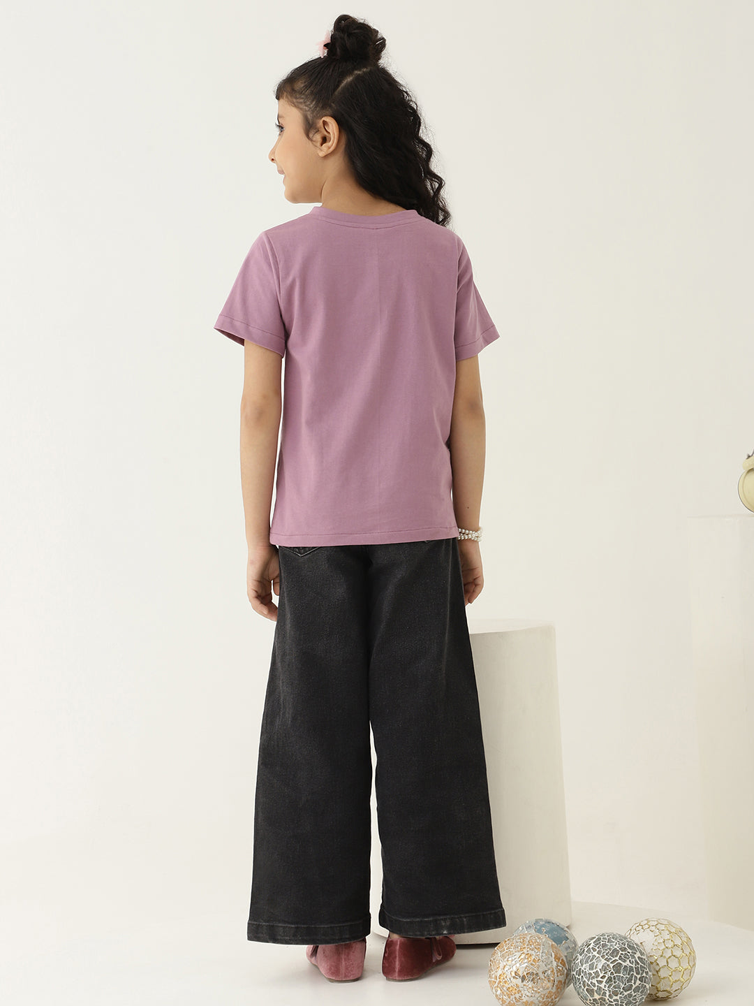 Pure Cotton Knit Rainbow Patch T-Shirt