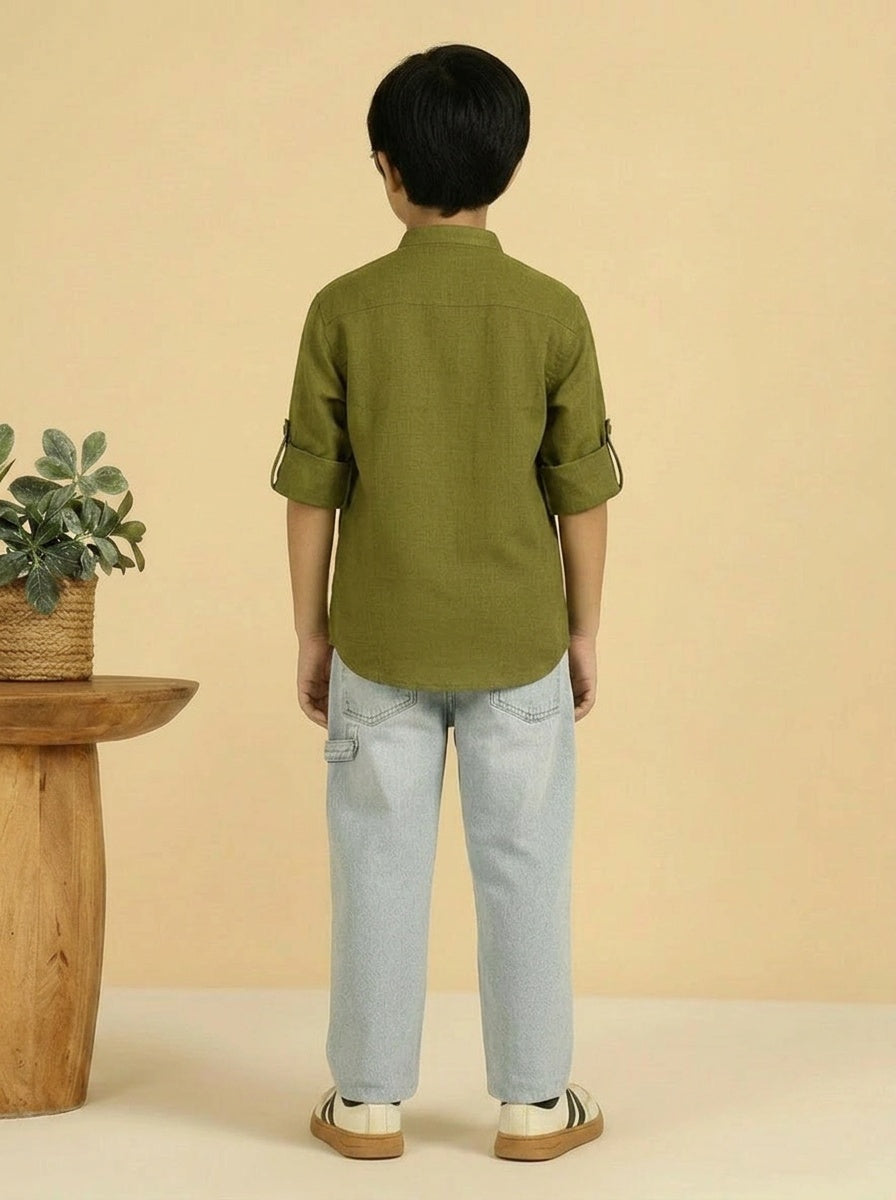 EMBROIDERED SHORT KURTA FOR BOYS