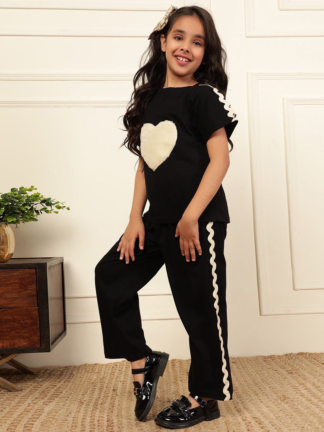 T-Shirt With Relaxed Pants Co-Ord Set For Girls