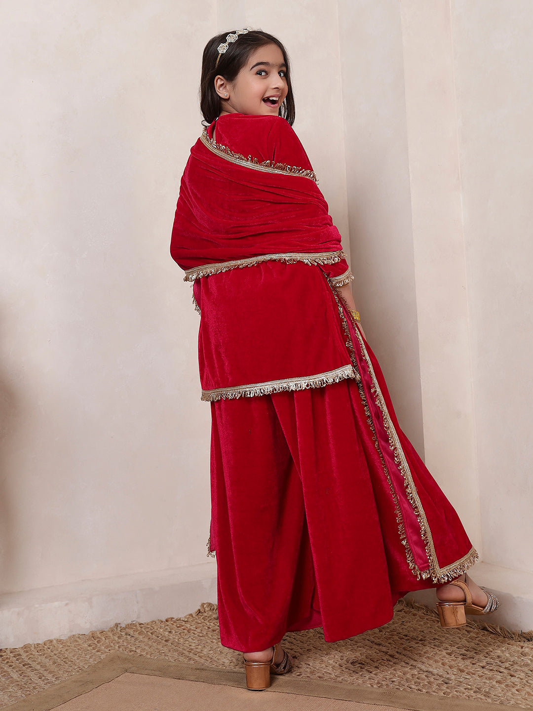 Velvet Magenta 3 Piece Co-ord Set