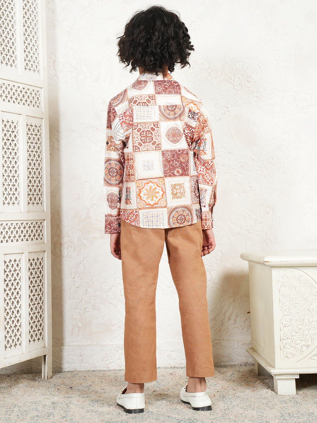 Patch Prnt Kurta For Boys