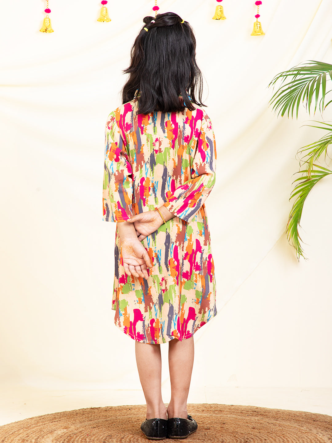 Printeded Girls Shirt Dress