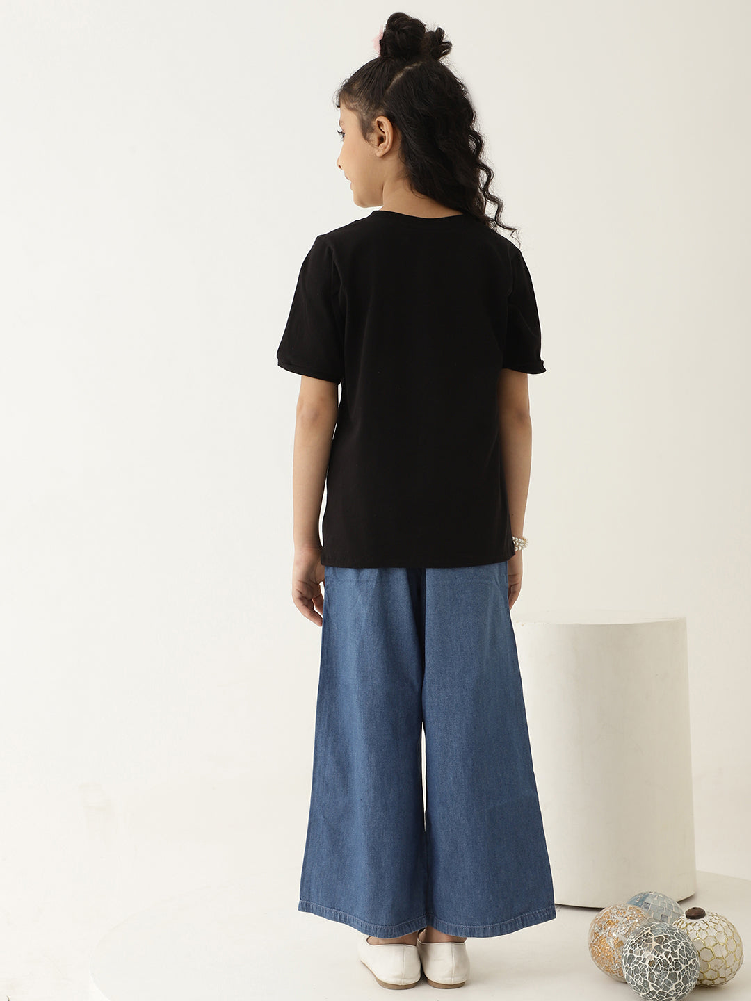 Pure Cotton Knit Butterfly Embroidered T-Shirt