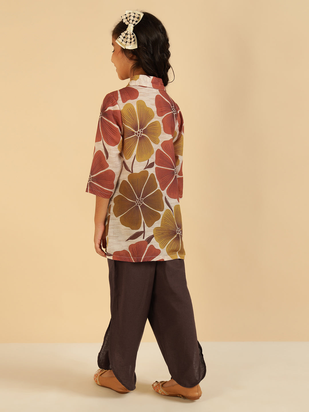 Floral Shirt With Pant Girls Co-Ord Set