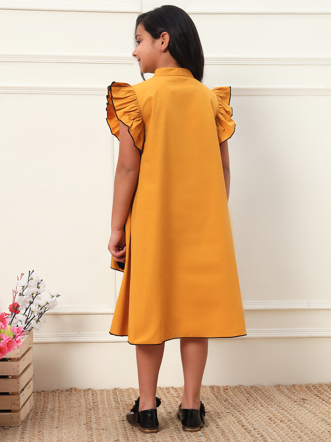 High Low Cotton Dress for Girls