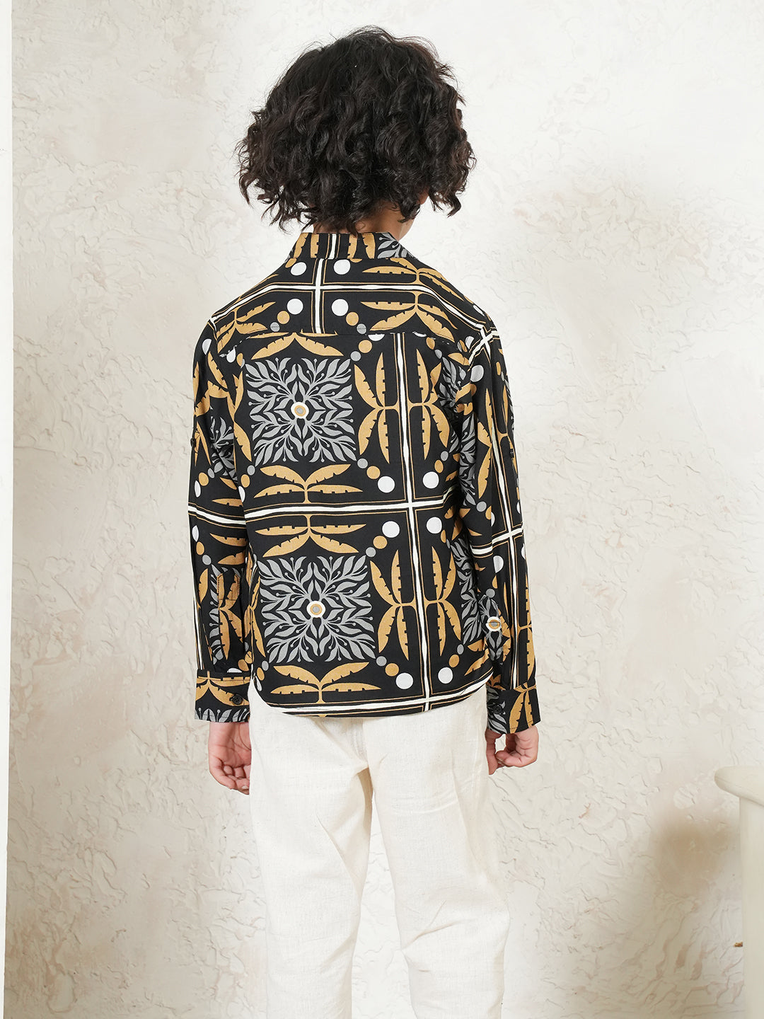 Placement Print Kurta For Boys