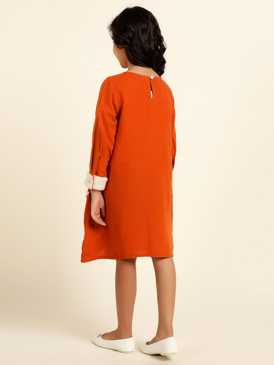 Pure Cotton A-Line Dress For Girl