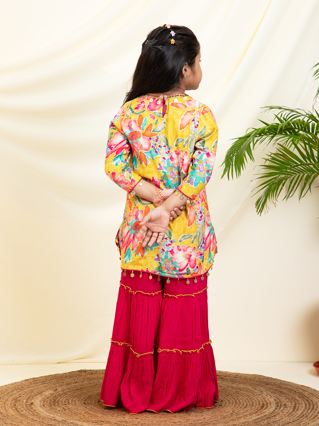 Floral Printed Kurta & Sharara Set