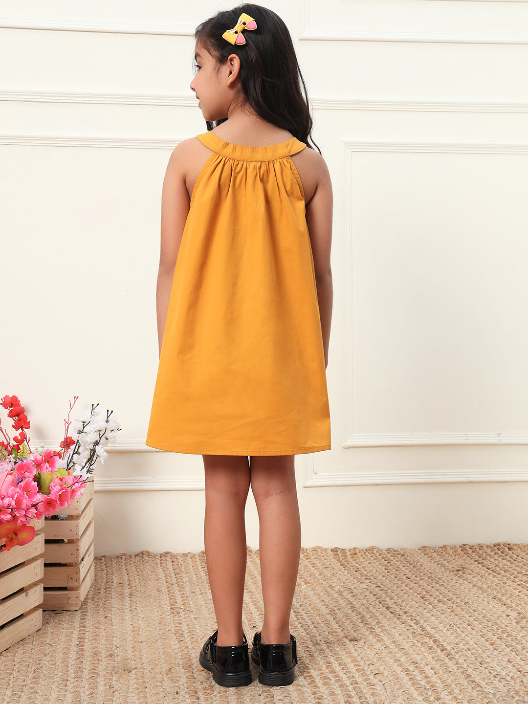 Halter neck A-Line dress